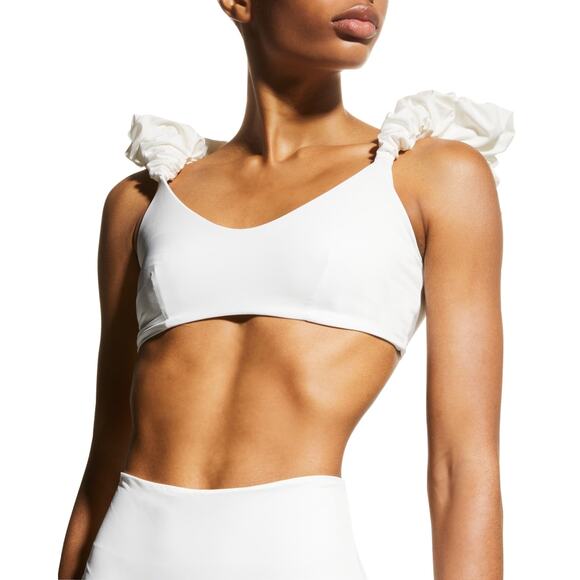 Maygel Coronel Cotta Ruffle Two-Piece Bikini Set - One Size - Nmx White - Picture 4 of 4